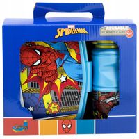 Zestaw lunchbox do przedszkola szkoły bidon i śniadaniówka Spiderman 420 ml