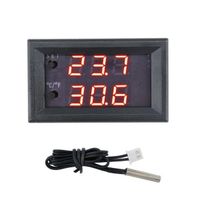 Termostat 12V W2 -50°C do 110°C Red-Red z regulatorem temperatury