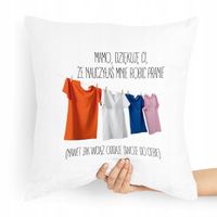 Poduszka Dla Mamy Dzień Mamy Nauczyłaś Mnie Z Nadrukiem Ze Zdjęciem