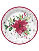 Talerzyki papierowe świąteczne Gwiazda Betlejemska, 23 cm 8 szt.