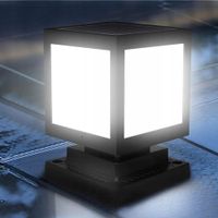 LAMPA SOLARNA ZNICZ GEOMETRYCZNA na słupku WODOODPORNA BIAŁE ŚWIATŁO
