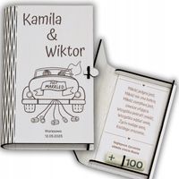 PUDEŁKO NA PIENIĄDZE PERSONALIZOWANA PAMIĄTKA ŚLUBNA KARTKA prezent na ślub