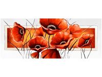 100X40CM MAKI BIAŁYM OBRAZ DREWNO