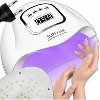 LAMPA UV DO PAZNOKCI LED 80W DO HYBRYD ŻELI MOCNA SUN X5 MAX BIAŁA LCD