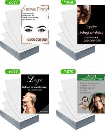 Ulotki A6 1000szt reklamowe firmowe SALON URODY dużo wzorów projekt w cenie na Arena.pl