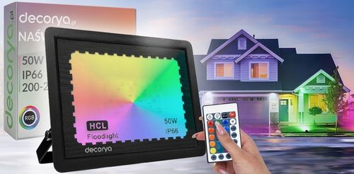 ZEWNĘTRZNE KOLOROWE OŚWIETLENIE LED ŚWIĄTECZNE LAMPKA ILUMINACJA FLASH IP66 na Arena.pl