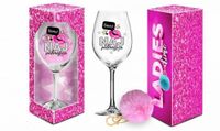 kieliszek do wina signoria 700ml ladies time z pluszowym pomponem