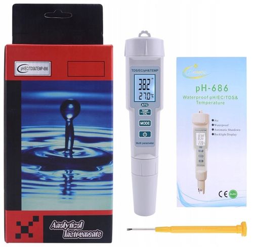 Miernik tester pH TDS EC Temp ATC 4w1 konduktometr na Arena.pl