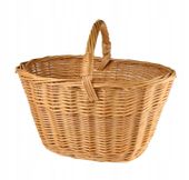 ŁADNY wiklinowy kosz NA ZAKUPY GRZYBY PIKNIK