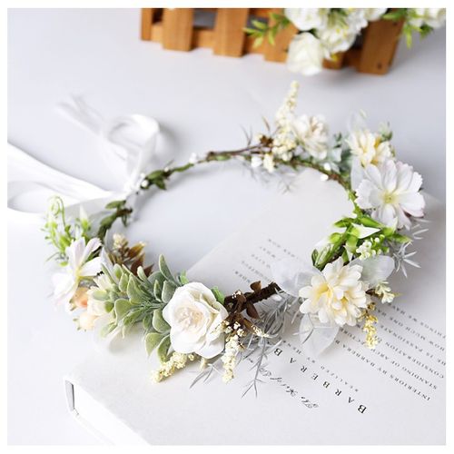 Wianek opaska wianuszek kwiaty  BOHO W111 na Arena.pl