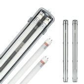 Zestaw 2xoprawa hermetyczna AQUA M 2x120 +4xświetlówka 18W neutralna