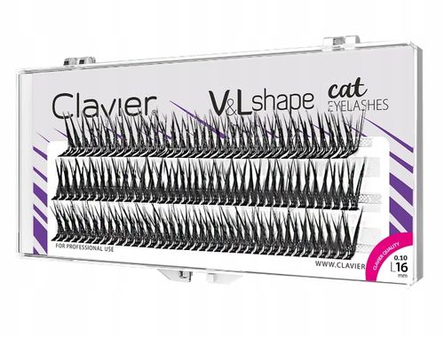 Kępki rzęs Clavier V&L Shape cat eyelashes skręt L - 16mm na Arena.pl
