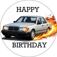 Opłatek na tor Mercedes W 124 Samochód Auto Bryka Fura Urodziny 18 30 40 50