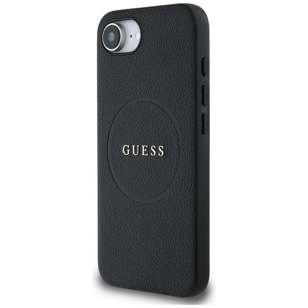 Etui Guess Grained Ring MagSafe do iPhone 16e czarny zdjęcie 2