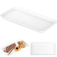 Taca Plastikowa Serwowania Prostokątna Talerz Patera na Kanapki Przekąski
