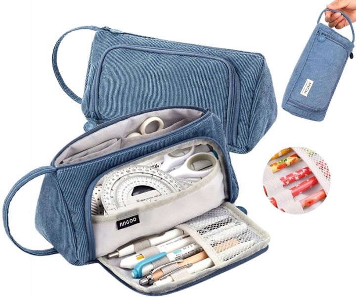 Duży Piórnik 3W1 Rozkładany Kosmetyczka Saszetka zdjęcie 2