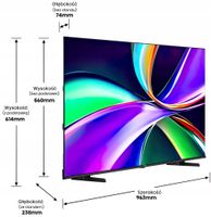 Telewizor HISENSE 43E79Q Pro 43" QLED 4K 144Hz VRR VIDAA Dolby Vision