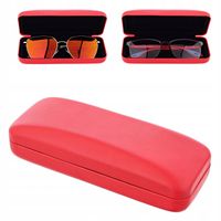 Czerwone ETUI NA OKULARY korekcyjne przeciwsłoneczne Futerał Pokrowiec