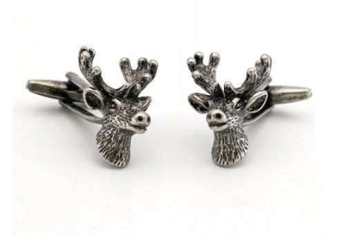 Spinki do mankietów koszuli JELEŃ LAS Prezent dla myśliwego leśnika natura na Arena.pl