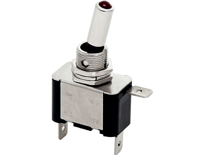 Przełącznik ASW-07DR samochodowy czerwony 3PIN zdjęcie 1