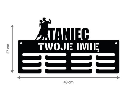 Wieszak na medale TANIEC twoje imię dowolny tekst 281.1 na Arena.pl