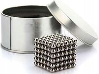 NEOCUBE Klocki Kulki MAGNETYCZNE 5 mm 216 szt Srebrne Tęczowe Zestaw xxl