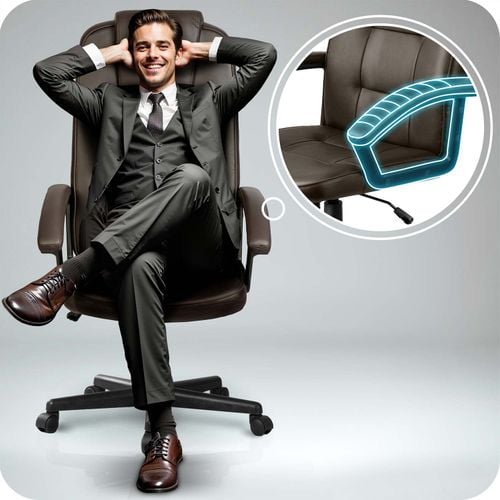 Fotel biurowy obrotowy Sofotel ciemny brąz na Arena.pl