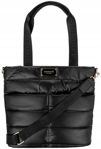 TOREBKA MONNARI Czarna SHOPPER BAG Listonoszka PIKOWANA NA RAMIĘ PASEK na Arena.pl