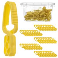 KADAX Klamerki Do Prania Spinacze Na Bieliznę Pranie Żabki 50szt + Pojemnik