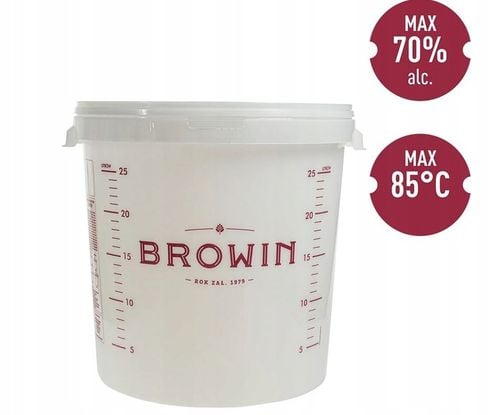 Pojemnik fermentacyjny na wino, miąższ 30 litrów z pokrywką BROWIN na Arena.pl