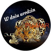 Opłatek na tort GEPARD Kot Puma Tygrys Zwierzę Kocur Tekst Gratis