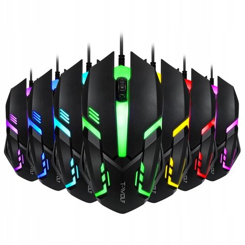 GAMINGOWA KLAWIATURA MYSZ-KA PODŚWIETLANA LED RGB na Arena.pl