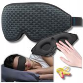 OPASKA NA OCZY DO SPANIA MASKA 3D JEDWABNA 100% ZACIEMNIENIA