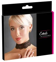 cottelli collection naszyjnik koronkowy czarny z regulacją długości