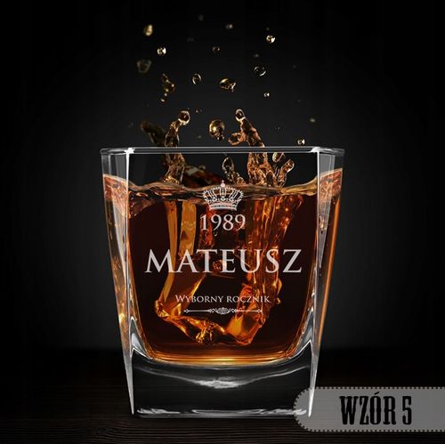 SZKLANKA DO WHISKY 300 ml z grawerem PREZENT URODZINY Dla Chłopaka na Arena.pl
