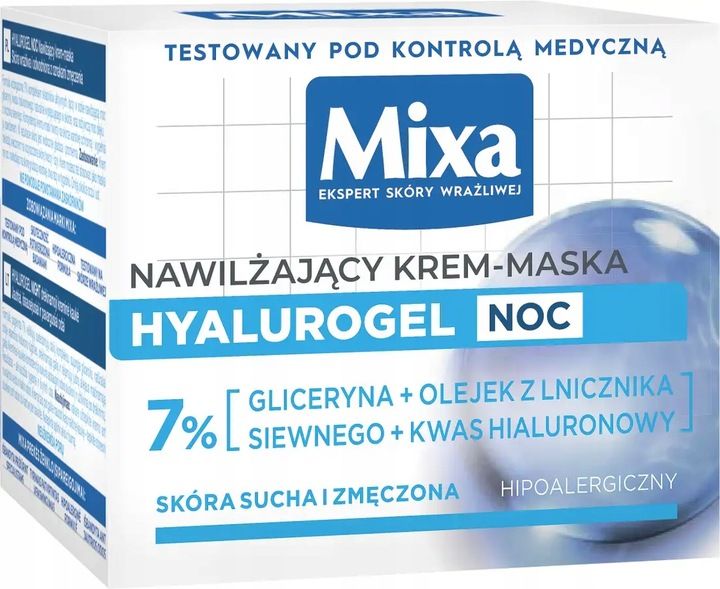 MIXA Hyalurogel Nawilżający Krem Maska 50ml zdjęcie 1