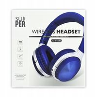 PREZENT dla NASTOLATKA SŁUCHAWKI Bezprzewodowe Bluetooth 5.0 NIEBIESKIE
