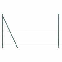 Słupek ogrodzeniowy. 52 pcs Srebrny 3.2 x 3.2 x 140 cm Stal