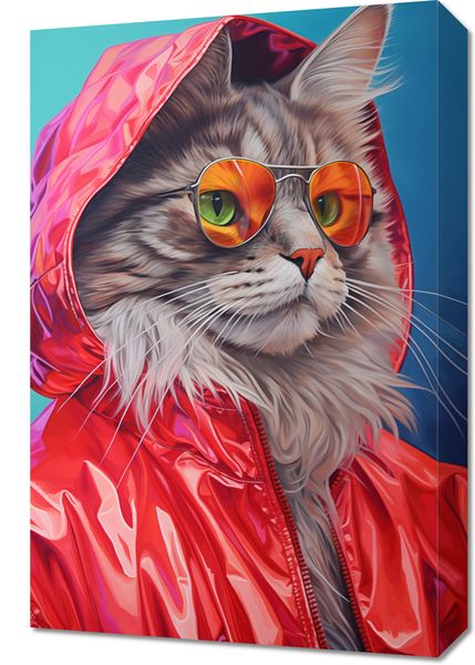 Obraz 40x60cm Kot w Stylu zdjęcie 1