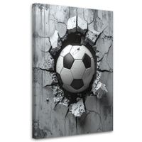 Obraz do pokoju nastolatka młodzieżowego, Piłka nożna na beżowym