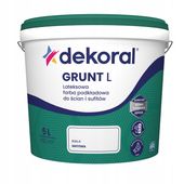 Dekoral Grunt L Farba lateksowa gruntująca podkład Śnieżnobiały 5L