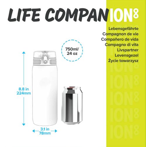 ION8 Pudrowa butelka na wodę z miarką 750 ml na Arena.pl