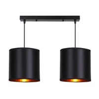Candida lampa wisząca czarny 2x40W E27 abażur czarny