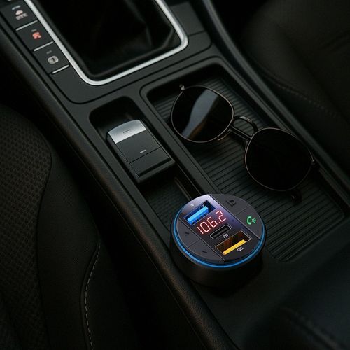 TRANSMITER FM ŁADOWARKA BLUETOOTH BT USB TYP-C QC 3.0 + PD 30W BASS na Arena.pl