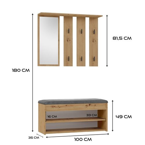 GARDEROBA PARMA 2P DĄB ARTISAN na Arena.pl