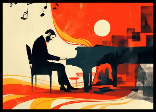 Plakat 59,4x42cm Pianista na Arena.pl