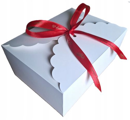 PUDEŁKO POJEMNIK KARTONIK NA CIASTO CIASTKA wstążka ślubna kpl.10 sztuk na Arena.pl