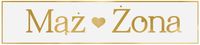 Tablica samochodowa Mąż & Żona, złoty, 59 x 11,5 cm