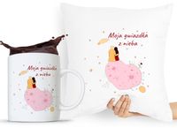 Zestaw Poduszka + Kubek Walentynki Dla Dziewczyny Z Nadrukiem Ze Zdjęciem