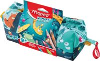 Piórnik z wyposażeniem kredki mazaki Maped Jungle Fever saszetka